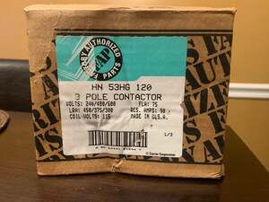 Carrier Factory Authorized Parts HN53HG120 3 Pole Contactor 110/120V Coil
